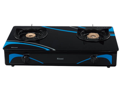 Bếp ga dương Rinnai RV-3715GL(BC) mặt kính màu đen vân xanh