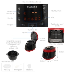 Nồi cơm điện tử áp suất Cuckoo CRP-PK0600F/BKRDVN 1.08 lít