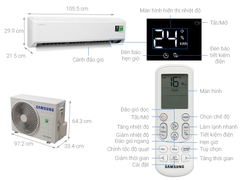 Điều hòa Samsung 1 chiều Inverter 24000Btu AR24TYHYCWKNSV