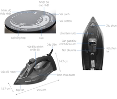 Bàn ủi hơi nước Philips DST5040/80 2600W