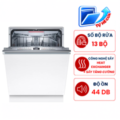 Máy rửa bát Bosch SMV4ECX14E Seri 4, 13 bộ âm tủ Nhập Đức