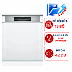 Máy rửa bát Bosch SMI4ECS14E Seri 4, 13 bộ bán âm Nhập Đức
