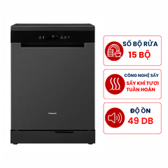 Máy rửa bát Panasonic NP-FVK16XEVN 15 bộ, sấy khí tươi tuần hoàn