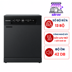 Máy rửa bát Kocher KDEU-8828BLACK 13 bộ độc lập, sấy khô 3D nhập Malaysia