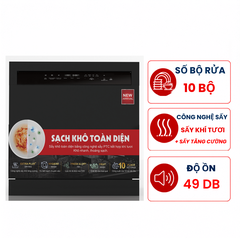 Máy Rửa Bát Kocher X10 Pro 10 Bộ Sấy Khô Diệt Khuẩn Lưu Trữ 3 Ngày