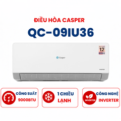 Điều hòa Casper 1 chiều 9000BTU inverter QC-09IU36
