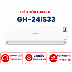 Điều hòa Casper 2 chiều 24.000BTU Inverter GH-24IS33