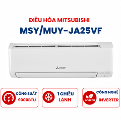 Điều hòa Mitsubishi Electric 1 chiều 9000BTU Inverter R32 MSY/MUY-JA25VF