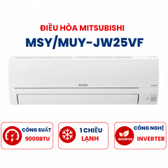 Điều hòa Mitsubishi 1 chiều Inverter 9000BTU MSY/MUY-JW25VF
