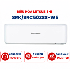 Điều hòa Mitsubishi Heavy 2 chiều 18000BTU inverter SRK/SRC50ZSS-W5