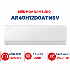 Điều hòa Samsung 1 chiều 12000BTU Inverter R32 AR40H12D0ATNSV