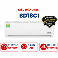 Điều hòa Gree 1 chiều 18000BTU Inverter BD18CI mới 2025