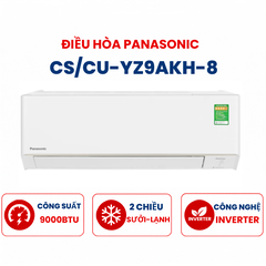 Điều hòa Panasonic 2 chiều 9000BTU Inverter CS/CU-YZ9AKH-8 tiêu chuẩn