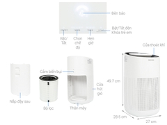 Máy lọc không khí Cuckoo CAC-J1510FW/WHCKV 45m2