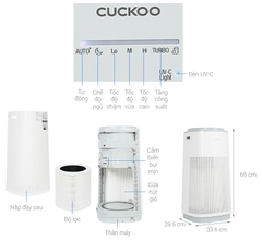 Máy lọc không khí Cuckoo CAC-K1910FW/WHCKV phòng 67m2