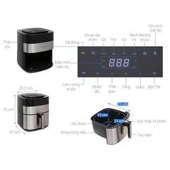 Nồi chiên không dầu Cuckoo CAF-G0510T/BKVNCV 5.5 lít