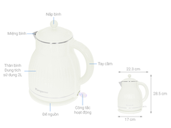 Ấm siêu tốc Kangaroo KGWK20L1G 2 lít