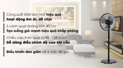 Quạt cây Midea FS40-18CB 3 cánh 50W