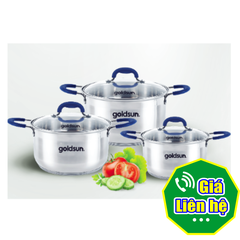 Bộ nồi Goldsun GD21-3506SG 3 chiếc inox 3 lớp