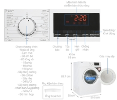 Máy sấy Galanz DV-80T5C(W) 8 Kg thông hơi