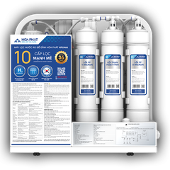 Máy lọc nước RO Hòa Phát HPU466 10 cấp lọc 1 vòi không vỏ để gầm