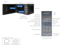 Lò vi sóng Bluestone MOB-7819 20 lít