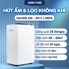Máy hút ẩm Maxen AM-25YL 25L/Ngày, 330W, bình chứa 3.8L