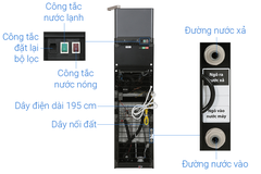 Máy lọc nước RO Toshiba TWP-W2399SVN(M) 10 cấp lọc nóng nguội lạnh block 1 vòi