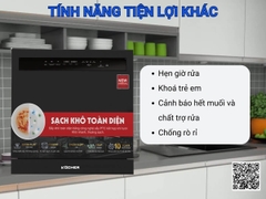 Máy Rửa Bát Kocher X10 Pro 10 Bộ Sấy Khô Diệt Khuẩn Lưu Trữ 3 Ngày