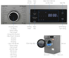 Máy sấy thông hơi Toshiba TD-H80SEV(SK) 7 kg