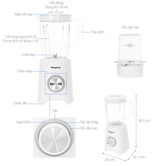 Máy xay sinh tố đa năng Kangaroo KGBL2P2
