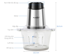 Máy xay thịt đa năng magic AC-15