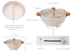 Nồi lẩu điện đa năng Bear DHG -C50K1 5 lít