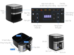 Nồi chiên không dầu BlueStone AFB-5886 9 lít