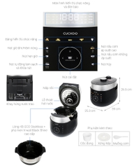 Nồi cơm điện tử áp suất cao tần Cuckoo CRP-LHTR0609F/BKSIVNCV 1.08L