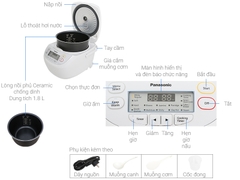 Nồi cơm điện tử Panasonic 1.8 lít SR-CL188WRA