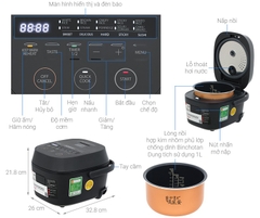 Nồi cơm điện tử Toshiba 1 lít RC-10DR5UVN(H)