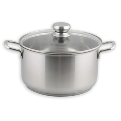 Nồi Fivestar inox 304 3 đáy Romannắp kính P20 FPN20003