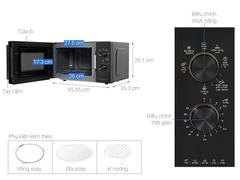 Lò vi sóng có nướng Electrolux EMG20K22B 20 lít