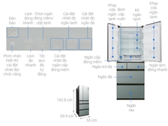 Tủ lạnh Panasonic NR-F503GT-X2 Inverter 491lít