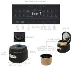 Nồi cơm điện tử Panasonic 1.8 lít SR-DM184KRA