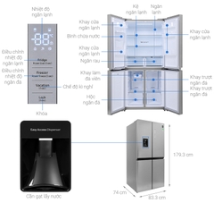 Tủ lạnh Samsung RF48A4010M9/SV  Inverter 488 lít