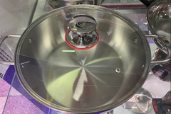 Nồi lẩu inox 304 Glaub LGLAUB28 3 lớp nguyên khối 28cm
