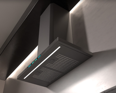 Máy hút mùi Kocher LUVIA ELITE chữ T 70cm công suất 1150m3/1h màu đen xám