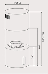 Hút mùi đảo Kocher CXW-188BL dạng ống 195W