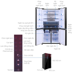 Tủ lạnh Sharp SJ-FXP640VG-MR Inverter 572 lít