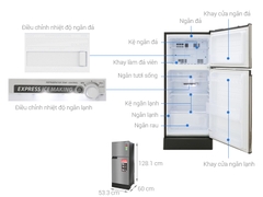 Tủ lạnh Sharp SJ-X176E-SL Inverter 165 lít