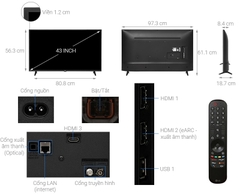 Smart Tivi LG AI 4K 43 inch 43UQ7550PSF