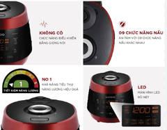 Nồi cơm điện tử áp suất Cuckoo CRP-PK0600F/BKRDVN 1.08 lít