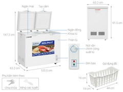 Tủ đông Hòa Phát HPF BD6205 205 Lít, 2 chế độ